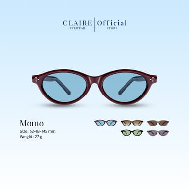 CLAIRE : Momo แว่นกันแดดเลนส์แท้ กันแดด UV400 | Sunglasses