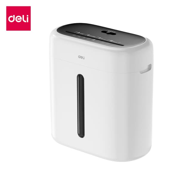 Deli เครื่องทำลายเอกสาร เครื่องย่อยกระดาษ ทำลายอัตโนมัติ เสียงเบา ทำลายครั้งละ 6 แผ่น ต่อนื่อง 5 นาที Paper Shredder รุ่น ET001 ET058 ET048
