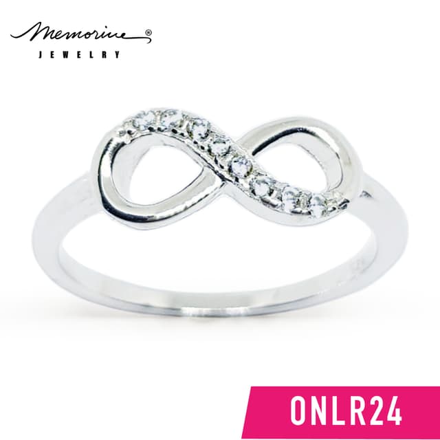 Memorine Jewelry แหวนเงินแท้ 925 ฝังเพชรสวิส(CZ) : ONLR24
