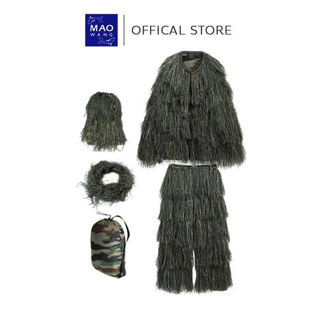 MAO ชุดพรางตัว3D Ghillie Suit ชุดล่าสัตว์ อําพราง เข้าป่า เส