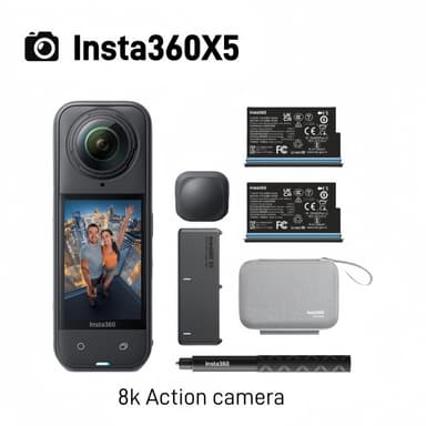 【พร้อมส่ง】Insta360 X5 8K Pocket 360 Action Camera