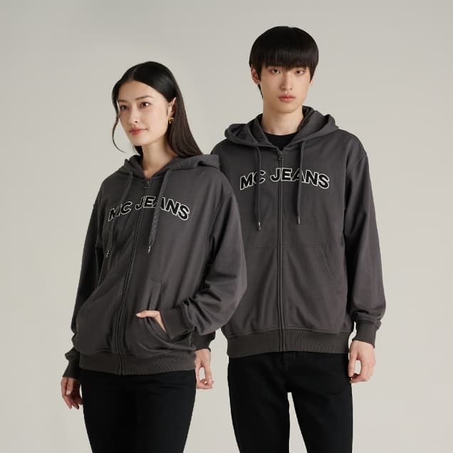 Mc JEANS เสื้อกันหนาว ฮู้ดดี้ Unisex แขนยาว MJHP244