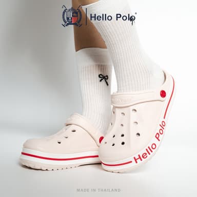 Hello Polo รองเท้าแตะผู้หญิง ดีไซน์ระบายอากาศ กันลื่นและทนทาน รองเท้าแตะชายหาด วัสดุ EVA เหมาะกับฤดูร้อน รุ่น HP8065