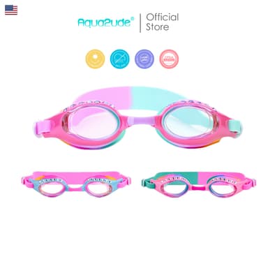 AQUA2UDE แว่นตาว่ายน้ำเด็ก สำหรับเด็ก 3 ขวบขึ้นไป SPARKLE เลนส์กัน UV มาตรฐานความปลอดภัยจากอเมริกา