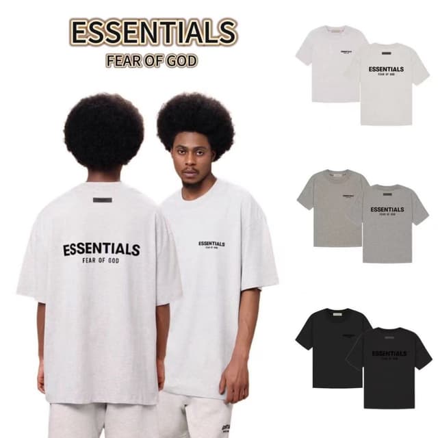 ส่วนลด 50% Fear of God Essentials SS22 T-Shirt  Logo กำมะหยี