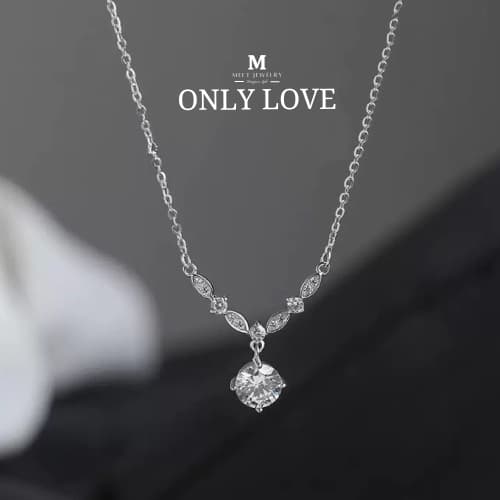 MEET💕สร้อยคอเงินแท้ Only Love สร้อยเงิน สร้อยคอเงิน Silver9