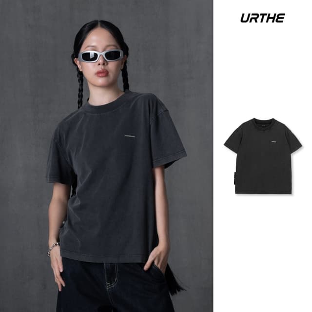 URTHE - เสื้อยืด สีซีด เเขนสั้น รุ่น CEREMONIAL DIFFERENTIAT