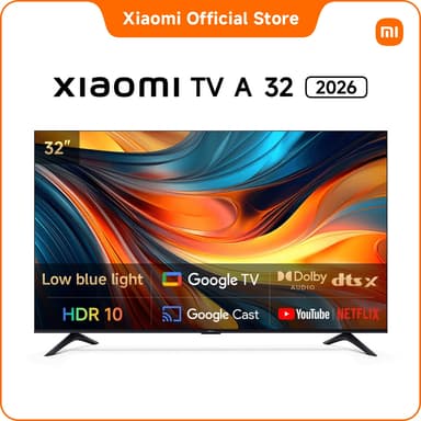2026 Xiaomi ทีวี 32 นิ้ว Google TV สมาร์ท ทีวี ลำโพงคู่ขนาด2×8W ประกัน 1 ปี Dolby Audio™, DTS:X, DTS Virtual:X*