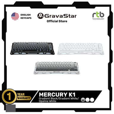 GravaStar Mercury K1 75% คีย์บอร์ดเกมมิ่งไร้สาย Wireless Mechanical Gaming Keyboard