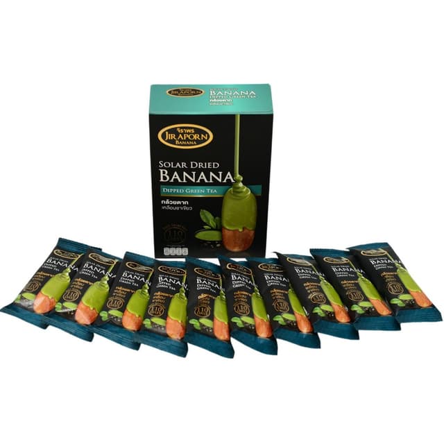 จิราพร กล้วยตาก เคลือบชาเขียว (ขนาด 250g.) - JIRAPORNFOOD