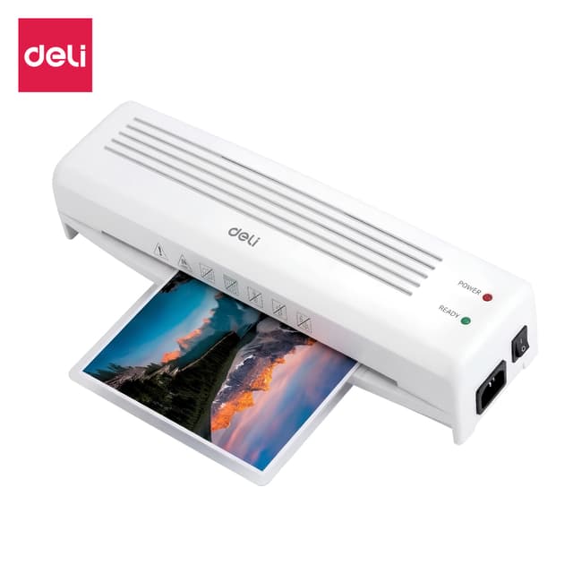 Deli รุ่น E2132 และ E14378 และ E14379 เครื่องเคลือบบัตร เครื่องเคลือบเอกสาร A4 320 มม./นาที Laminator