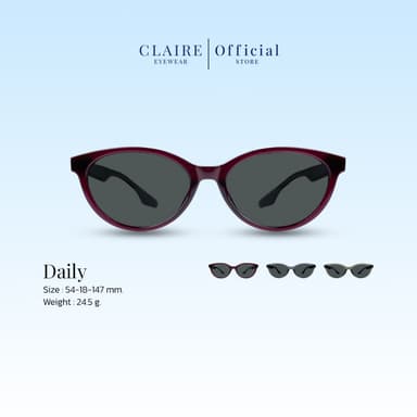 CLAIRE : (DI) แว่นกันแดด รุ่น " Daily " แว่นใส่ได้ทุกวัน แว่นกันแดดเลนส์แท้  กันแดดUV400 | Sunglasses