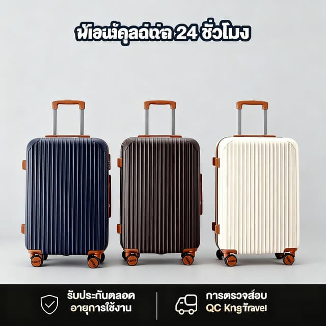 KAMANNI การจับคู่สีใหม่ กระเป๋าเดินทาง 20/24นิ้ว ล็อครหัสผ่า