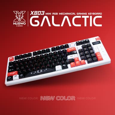 NUBWO คีย์บอร์ดเกมมิ่ง Mechanical MINI RGB ขนาด 98% ใช้ไร้สาย/บลูทูธได้ มี knob สีสันสวยงาม รุ่น  X803 [ประกัน 2 ปี]