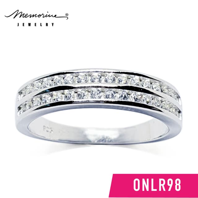 Memorine Jewelry แหวนเงินแท้ 925 ฝังเพชรสวิส (CZ) : ONLR98