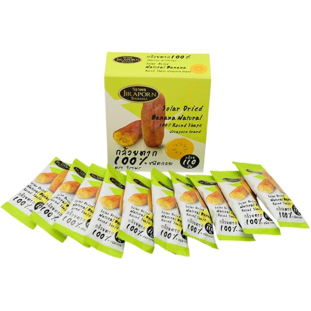 จิราพร กล้วยตาก 100% (ชนิดกลม ขนาด 200g.) - JIRAPORNFOOD