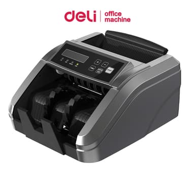 Deli เครื่องนับเงิน เครื่องนับธนบัตร ตรวจแบงค์ปลอม UV+อินฟาเรด แม่นยำ นับลื่น Auto bill counter