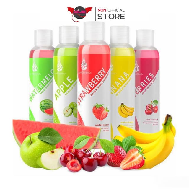 Lovcae เจลหล่อลื่น 5 กลิ่นผลไม้ สูตรน้ำ 200 ml สตรอว์เบอร์รี