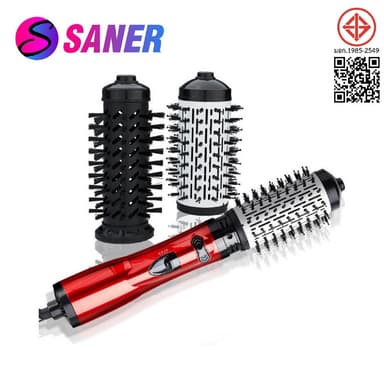 SANER ไดร์ม้วนผมไฟฟ้า ไดร์ หวีไดร์ ไดร์วอลลุ่ม แปรงหมุนได้ ไดร์ม้วนผม หวีไดร์ใช้สำหรับผมเปียก NO：GM4829