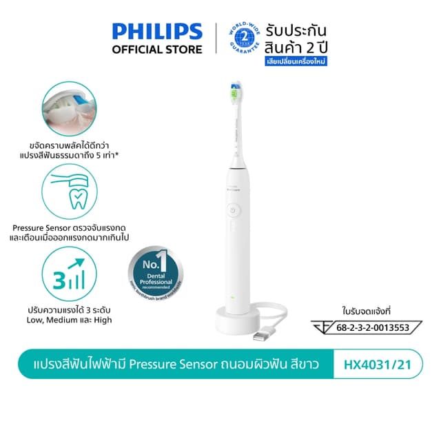 Philips Sonicare ฟิลิปส์ แปรงสีฟันไฟฟ้า รุ่น HX3671/23 , HX4