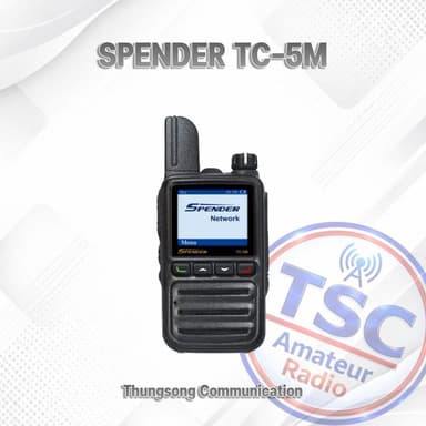 Spender TC-5M วิทยุสื่อสาร 4G LTE (PoC) ใส่ซิม คุยได้ทั่วไทย พร้อมซิม รายปี + ซองหนัง