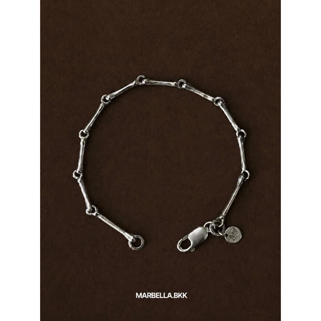 Marbella.bkk กำไลข้อมือ สร้อยข้อมือ เงินแท้ แบบโซ่ กระดูก รุ