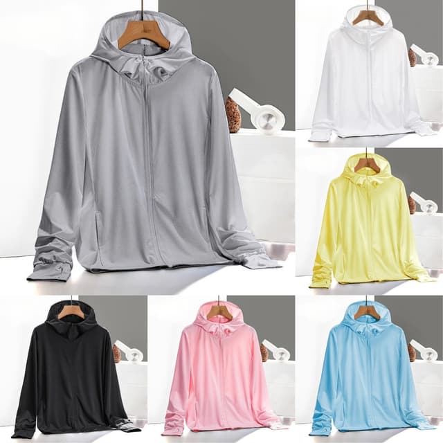 12สี เสื้อคลุมกันเเดด เสื้อเเจ็ตเก็ตกัน UV กันยูวี99% SPF50+