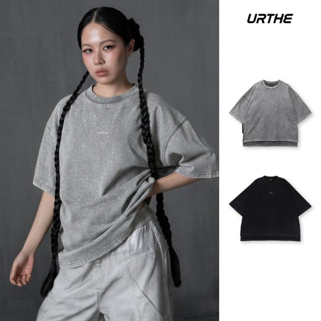 URTHE - เสื้อยืด เเขนสั้น Oversize รุ่น THRACIANS FADED TEE