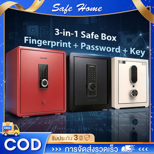 Safe Box ตู้เซฟ 100/80/50cm นิรภัย กัน ไฟไหม้ 100กก ตู้เซฟนิ