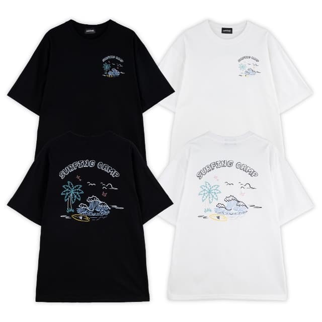 URTHE - เสื้อยืด สกรีนลาย รุ่น SURFING CAMP 2.0
