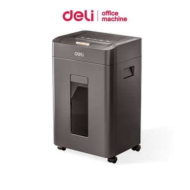 Deli เครื่องย่อยกระดาษ 23L เครื่องทำลายเอกสาร Auto ครั้งละ8แผ่น ย่อย4x10มม นาน90นาที Paper Shredder