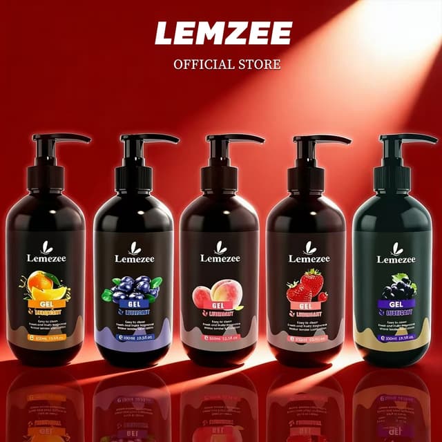 Lemezee เจลหล่อลื่นสูตรน้ำ 300ml 5 รสผลไม้ PH5.5 เป็นธรรมชาต