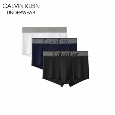 Calvin Klein กางเกงในผู้ชาย Boxer Brief 3 ชิ้น/กล่อง ผ้าโมดัล Modal นุ่มสบายตลอดวัน ระบายอากาศดี แพคกล่องของขวัญ แถมถุงก