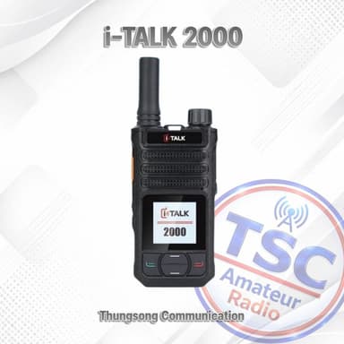 iTALK 2000 วิทยุสื่อสาร 4G LTE (PoC) ใส่ซิม คุยได้ทั่วโลก ฟรีเซิร์ฟเวอร์ตลอดชีพ แถมซิม รายปี + ซองหนัง