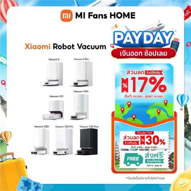 (NEW) Xiaomi Robot Vacuum 5 / 5 Pro / X10 / X10+ / X20+ / X2
