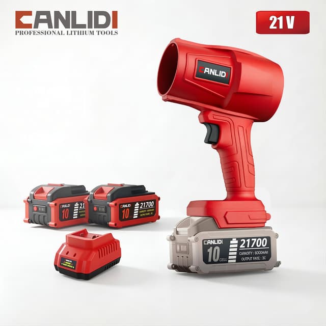 CANLIDI รุ่น CIC-200-H เครื่องเป่าลมไร้สาย แบบพกพา พลังงานสูง พัดลมเทอร์โบ เครื่องเป่าลม เป่าลมไร้สาย High Power Blower Turbo Fan แบตเตอรี่ MT-21V