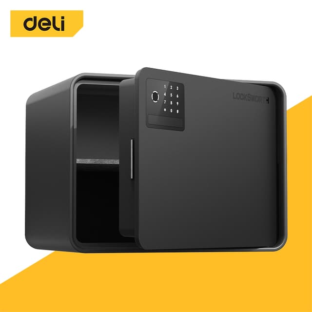 Deli ตู้เซฟอัจฉริยะ ตู้เซฟนิรภัย Wifi/สแกน/รหัส/กุญแจ ประตูอ