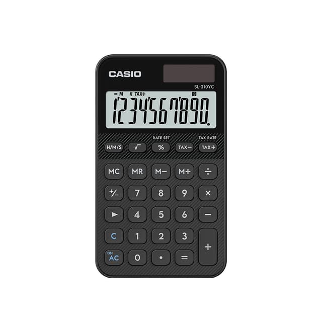 Casio Calculator เครื่องคิดเลขคาสิโอ แบบพกพา SL-310YC Colour