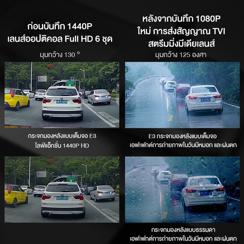 DDPAI Mola E3 กล้องติดรถยนต์ 1440P 2K Front and Rear Dash cam Car camera กล้องมองหลัง 2 กล้องหน้าหลัง กล้องหลังติดรถยนต์ https://wayoza.com