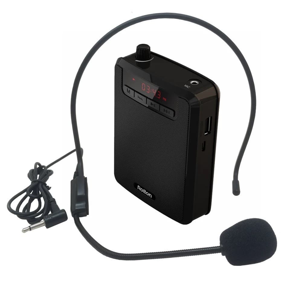 Rolton K300 ไมค์ช่วยสอน ไมค์สอนนักเรียน ไมค์สอนหนังสือ ลำโพงพกพา รองรับ FM มีบลูทูธ จอ LED https://wayoza.com