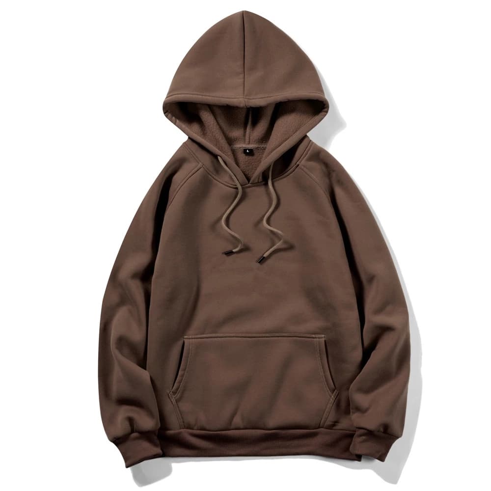 เสื้อคลุมกันหนาวแขนยาวมีฮู้ด สีน้ำตาล ไซส์ยุโรป เกรดส่งนอก ผ้าหนา ใส่ได้ทั้งชายและหญิง https://wayoza.com
