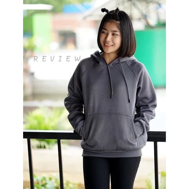 เสื้อคลุมกันหนาวแขนยาวมีฮู้ด สีเทาเข้ม ไซส์ยุโรป เกรดส่งนอก ผ้าหนา ใส่ได้ทั้งชายและหญิง https://wayoza.com