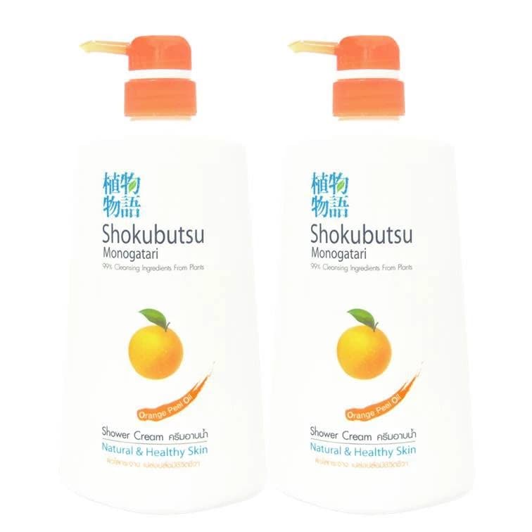 SHOKUBUTSU ครีมอาบน้ำ โชกุบุสซึ สูตร Orange Peel Oil ผิวใสกระจ่าง เปล่งปลั่งมีชีวิตชีวา (สีส้ม) https://wayoza.com
