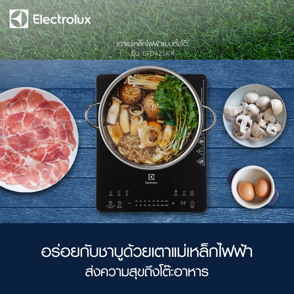 Electrolux รุ่น ETD42SKR เตาแม่เหล็กไฟฟ้า 2100 วัตต์ พร้อมกระทะ หม้อสเตนเลส และตะแกรงสำหรับนึ่ง https://wayoza.com