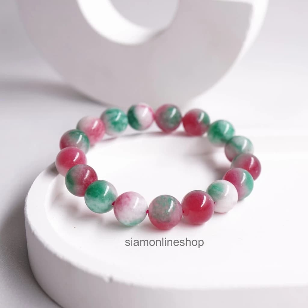 HOKLOKSEW หินฮกลกซิ่ว หยกสามสี เลือกขนาดเม็ดหินได้ (4-14 มม.) https://wayoza.com