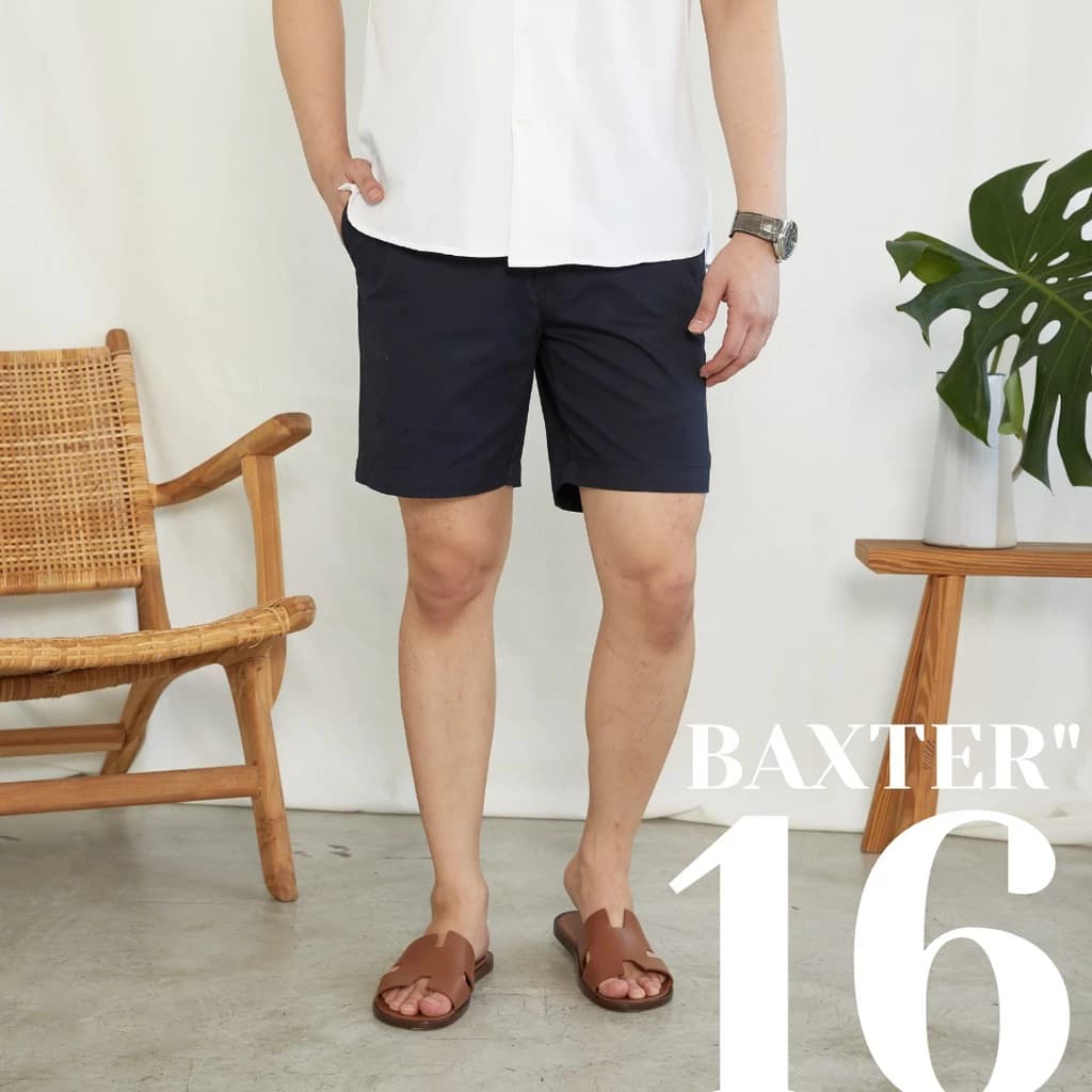 RALPH T OFFICIAL กางเกงขาสั้นผู้ชาย EXTRA FINE CHINO 16 นิ้ว รุ่น BAXTER 16 - RALPH T กางเกงขาสั้นชาย สีกรม สีดำ สีกากี สีขาว สีเทา สีมะกอก สีน้ำตาล สีแดงเข้ม https://wayoza.com