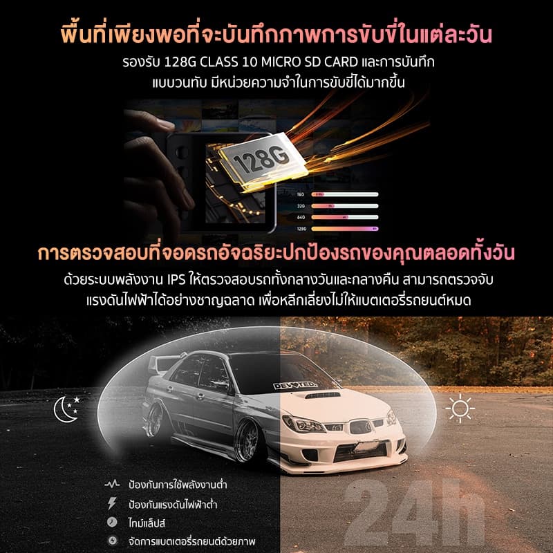 DDPAI Z50 GPS Dual 4K กล้องติดรถยนต์ Front and Rear Dash Cam 2160P Full HD เทคโนโลยี ADAS https://wayoza.com