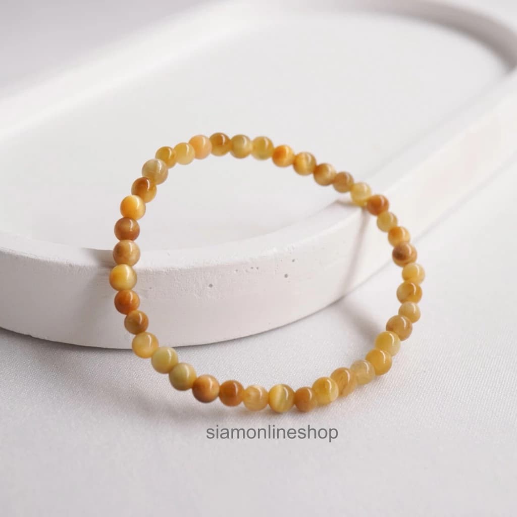 GOLD TIGEREYE ไทเกอร์อาย สีทอง พลอยตาเสือ เลือกขนาดเม็ดหินได้ สร้อยข้อมือหินแท้ https://wayoza.com