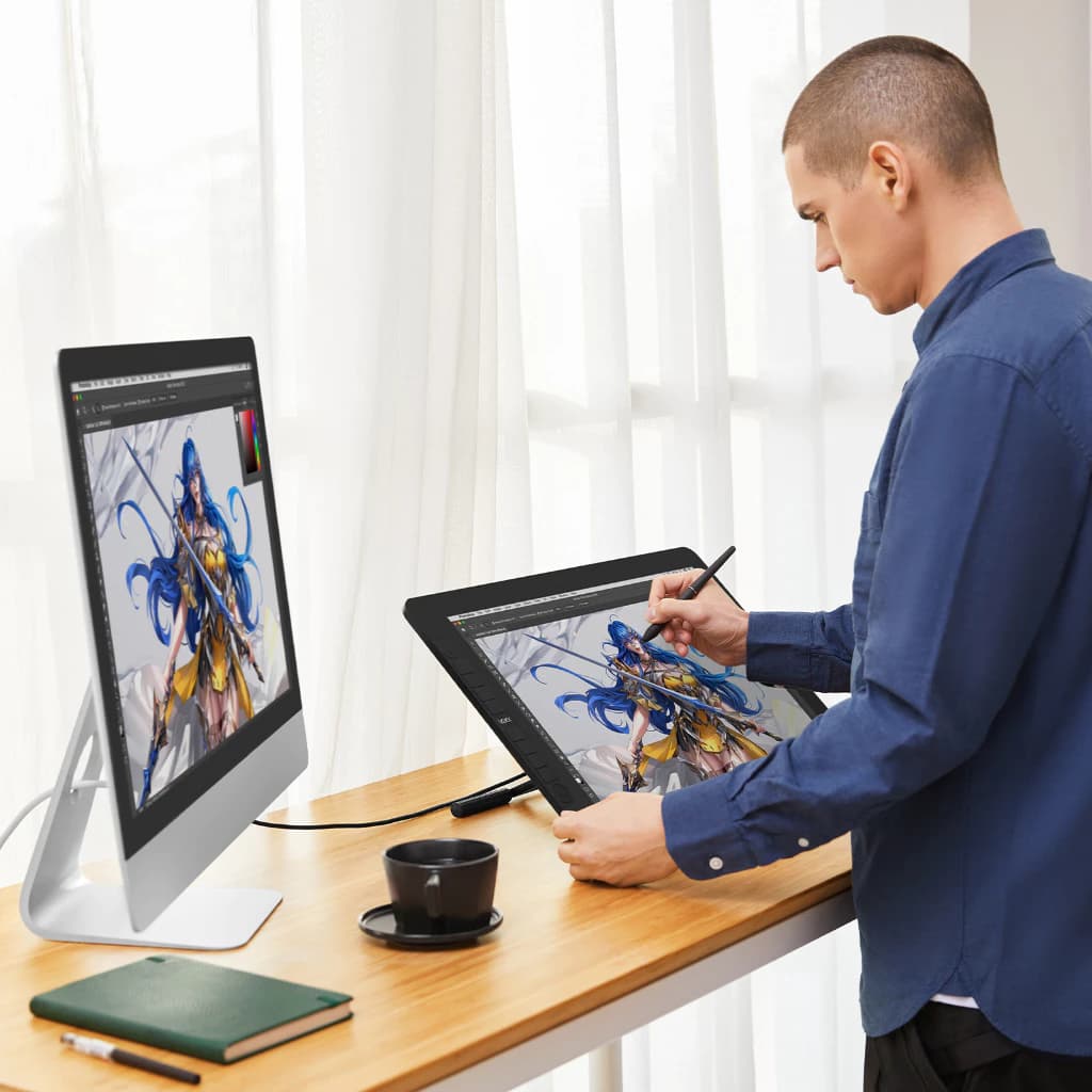 VEIKK Studio VK2200 Pro ปากกามอนิเตอร์กราฟฟิค Ips 8192 21.5 นิ้ว ปรับได้ สําหรับวาดภาพ แท็บเล็ต https://wayoza.com