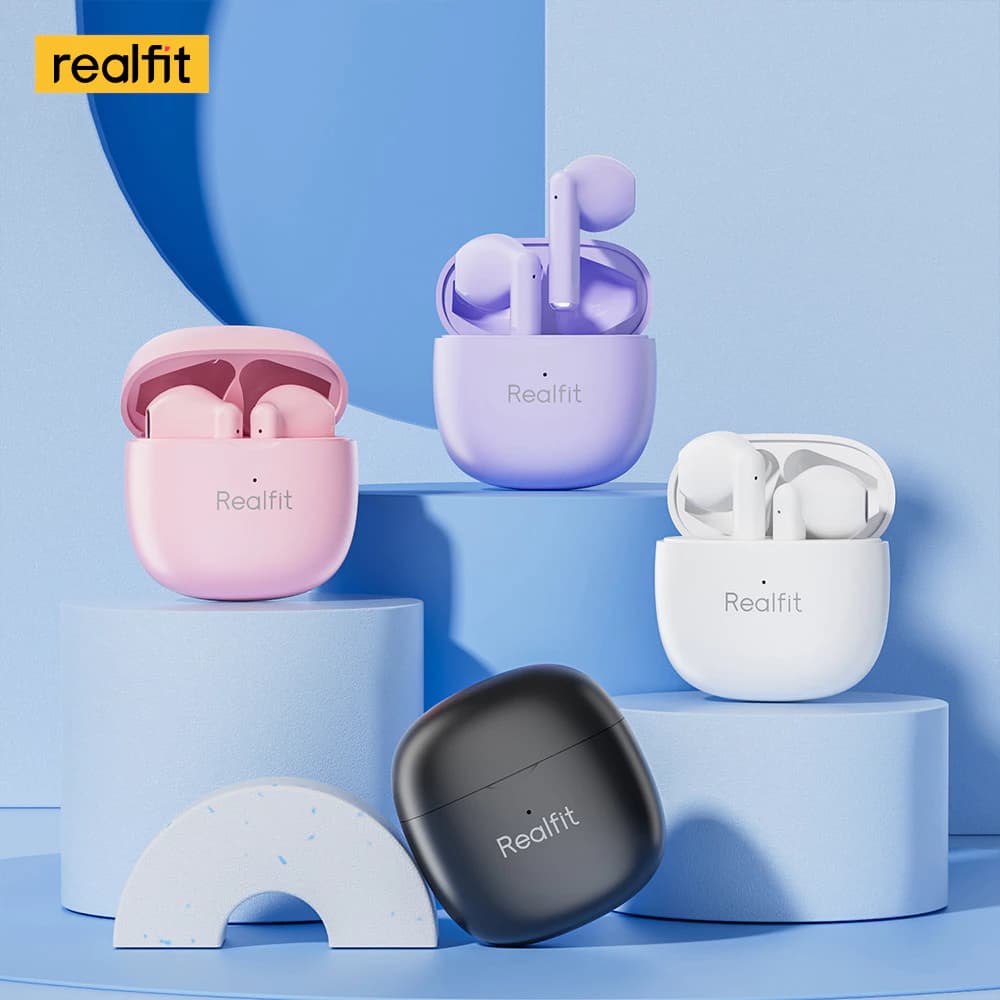 realfit F1 หูฟังไร้สายบลูทูธ พร้อมไมโครโฟน Bluetooth 5.3 Bass หูฟัง เสียงซูเปอร์เบส https://wayoza.com